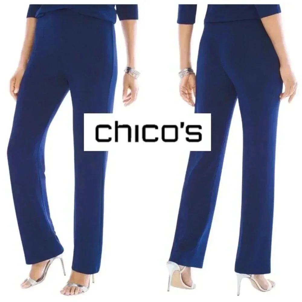 Chico's Travelers Blue Crotto No Tummy Pant / Size 3T - US Size 16T